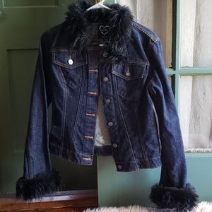 Women's jean jacket.